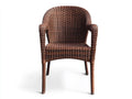 Silla de Exterior de Rat¨¢n Sint¨¦tico Marr¨®n Arco Resistente 60cm x 58cm x 85cm