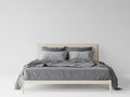Cama de Madera Roble Blanco Gris 200x160 cm
