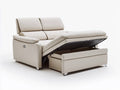 Sof¨¢ Cama Reclinable con Almacenamiento 2 Plazas Tela Poli¨¦ster Beige