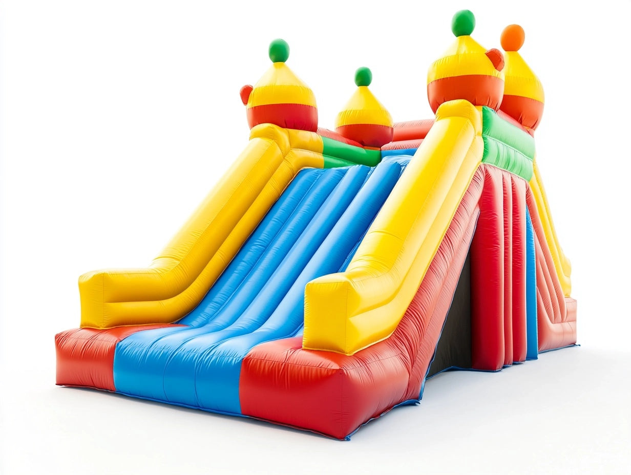 Castillo Hinchable de PVC Multicolor para Ni?os con Tobog¨¢n 450x300x250 cm