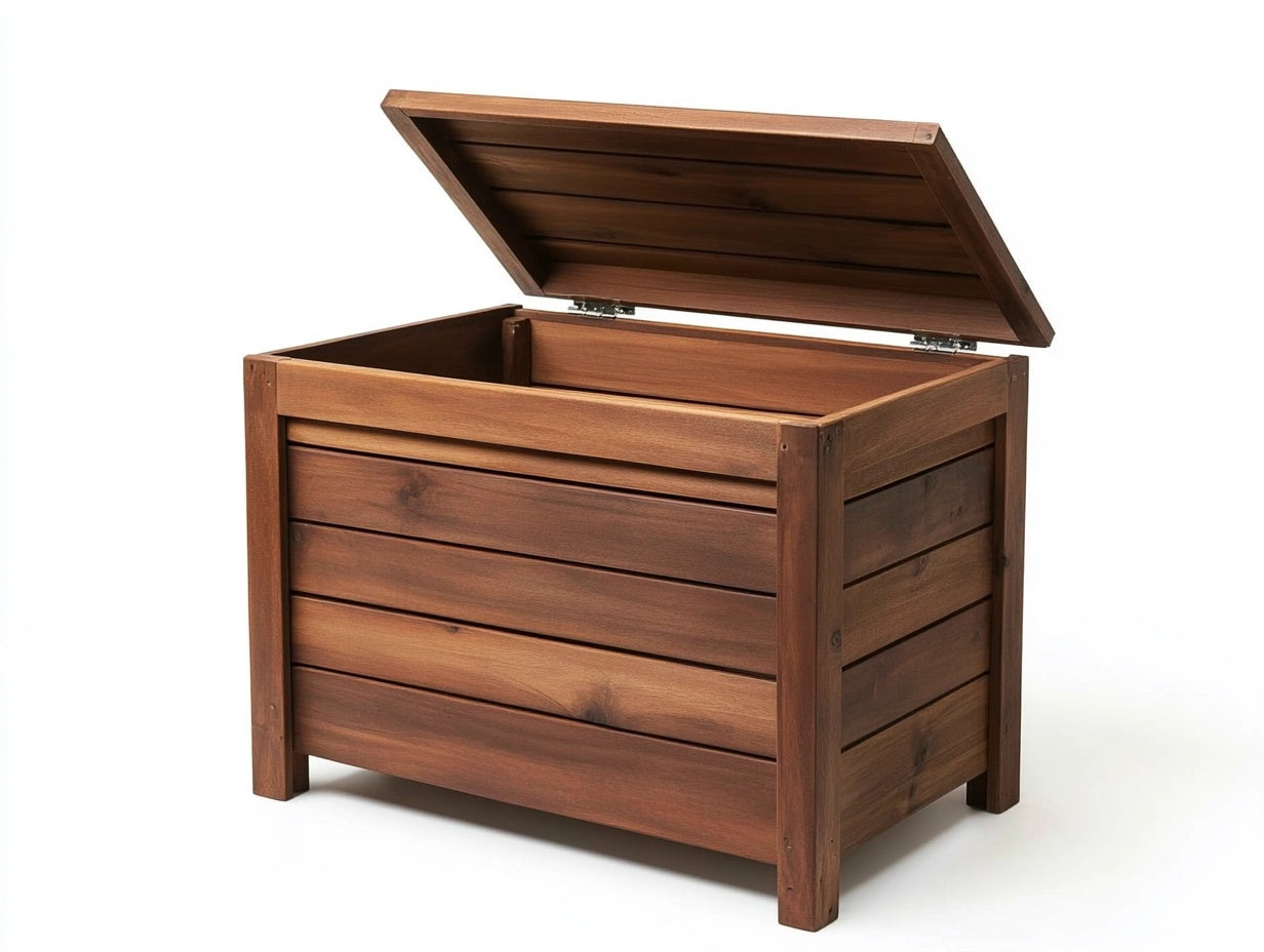 Ba¨²l de Almacenamiento de Madera Maciza Marr¨®n 80x40x50 cm