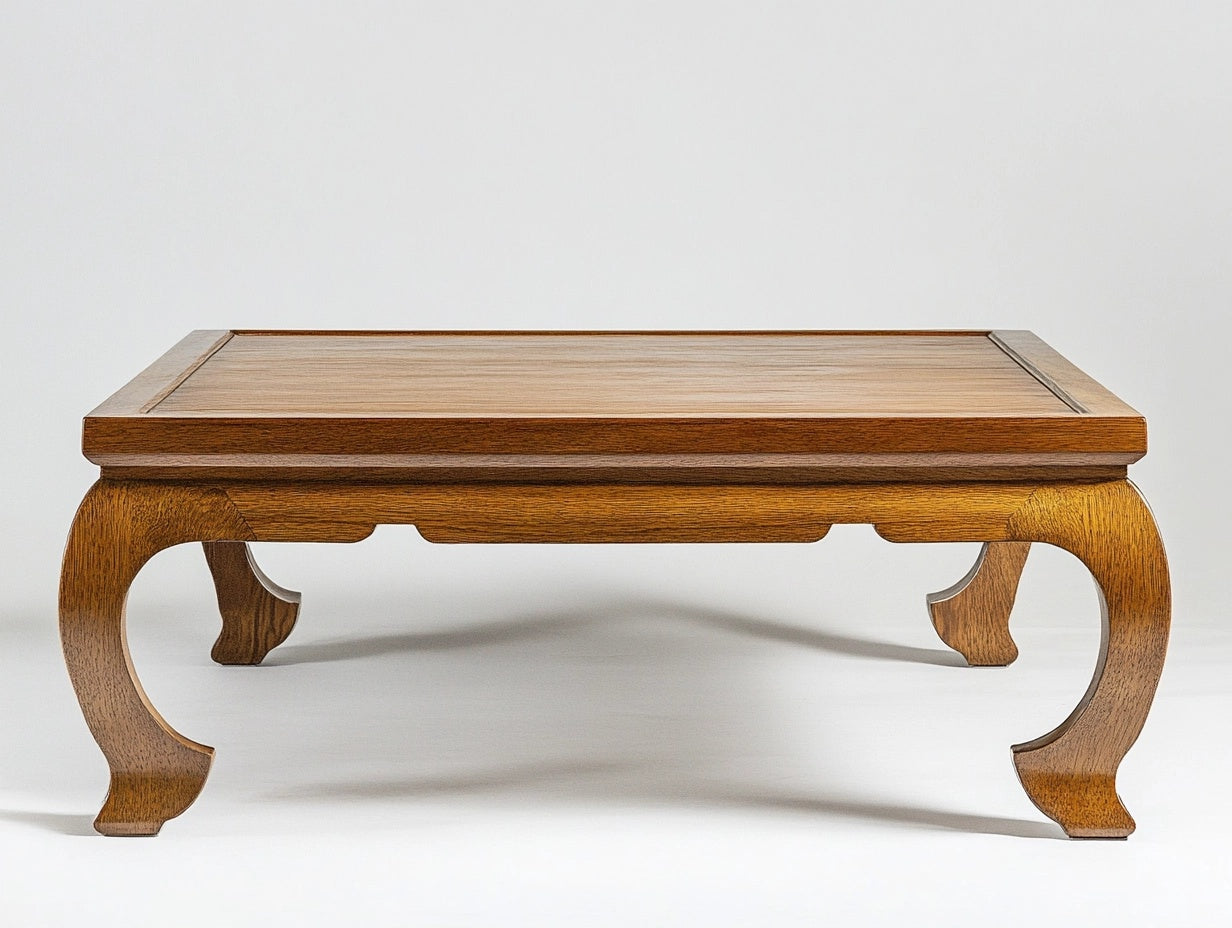 Mesa de Centro de Madera Maciza Marr¨®n Forma Rectangular 120x80x40cm