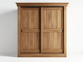 Armario Ropero de Madera Roble Puertas Correderas 150x60x200cm