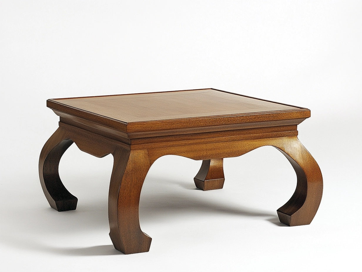 Mesa de Centro Cuadrada de Madera Maciza Marr¨®n 60x60x45 cm